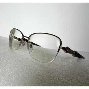 BVLGARI 2182 376 Women's Eye Glasses Frames Eyewear 53-17-140 Gold Chain Black